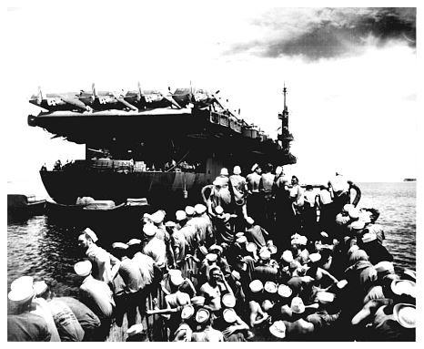1945 - One of the stops Rob made - 'Sailors returning to the Casablanca from shore leave, Rara Island, South Pacific, April 19th 1945'.jpg